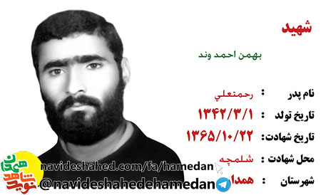 زندگینامه سردار شهید بهمن احمدوند زندگینامه سردار شهید بهمن احمدوند