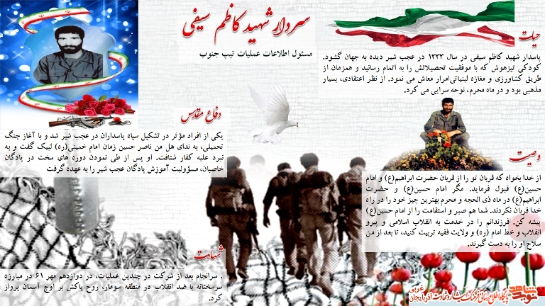 اینفوگرافیک/ مداح و پاسدار شهيد «كاظم سيفي» اینفوگرافیک/ مداح و پاسدار شهيد «كاظم سيفي»