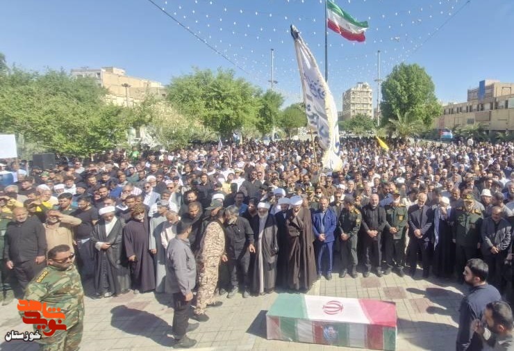 پیکر مطهر شهید مدافع حرم در خرمشهر تشییع شد