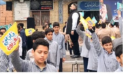 تصاویر/ نماهنگ ولادت آقا علی بن موسی الرضا در شهرستان ساری