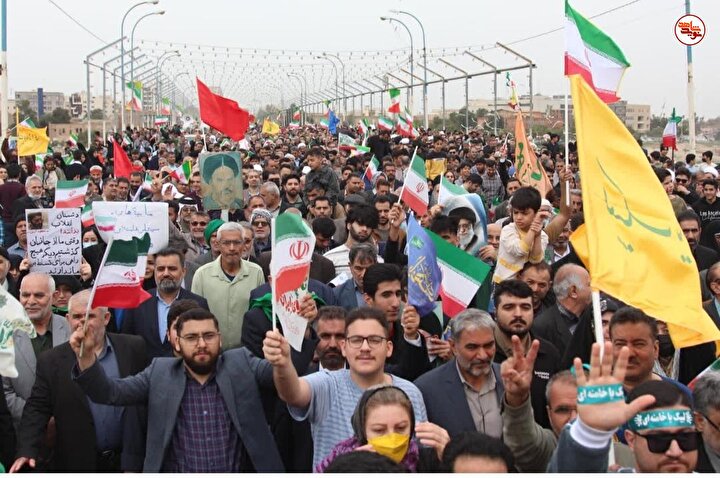 حضور حماسی مردم اهواز در راهپیمایی ۲۲ بهمن به روایت تصویر