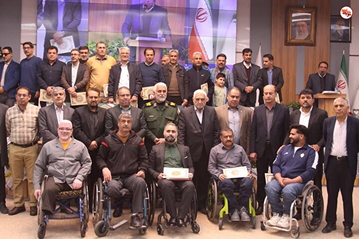 گزارش تصویری/ آیین تجلیل از مقام آوران ورزشکار جانباز در اهواز