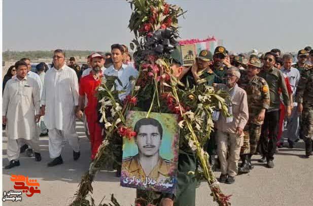 مراسم استقبال از پیکر مطهر شهید معظم «جلال نوکری» در ایرانشهر