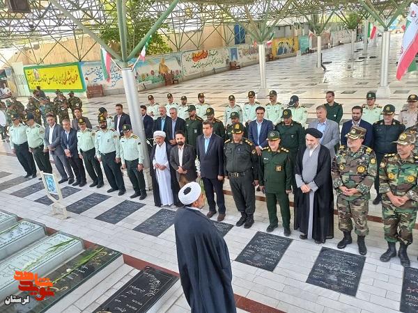 تجدید میثاق سبزپوشان انتظامی با آرمان های شهدا در بروجرد
