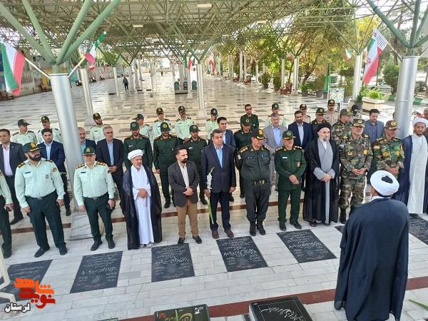 تجدید میثاق سبزپوشان انتظامی با آرمان های شهدا در بروجرد