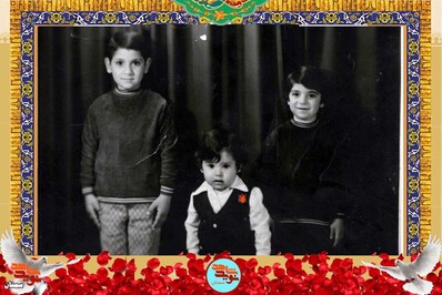 نفر وسط شهید مهدی بهرامی